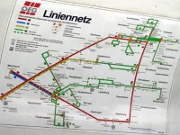 Bild: Liniennetz der Oberrheinischen Eisenbahn AG Mannheim vom Mai 1989 Bild: Liniennetz der Oberrheinischen Eisenbahn AG Mannheim vom Mai 1989