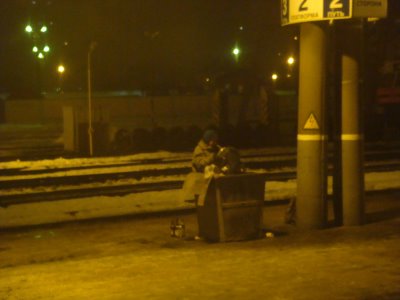 Nachtstimmung Bahnhof Orscha - Russland