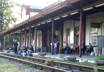 Entspannte Bahnhofs-Stimmung in Vinţu de Jos - Rumänien