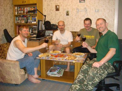 Feodor, Vladimir und Theodor - meine Gastgeber in Irkutsk