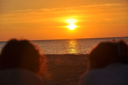 Sonnenuntergang am Japanischen Meer
