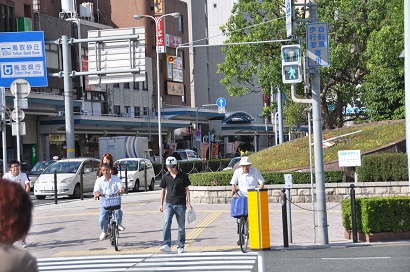 Fußgängerübergang in Tottori