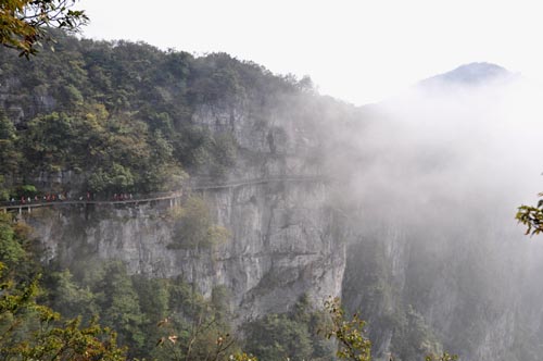 Klippenweg im Tianmen Nationalpark in Zhangjiajie