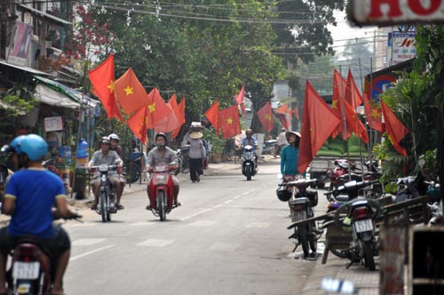 Bild: Straßenszene in Vinh Long - Vietnam