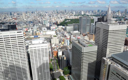 Bild: Blick auf die Wolkenkratzer in Tokio - Stadtteil Shinjuku