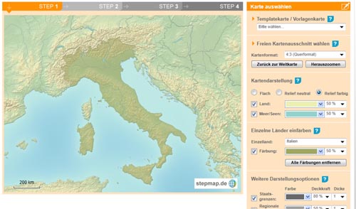Bild: Stepmap: Eigene Landkarte erstellen