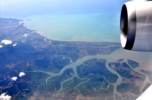 Das GangesBrahmaputraDelta von oben Anders reisen