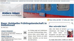 Screenshot des alten Atahualpa Designs des Andersreisen-Blogs