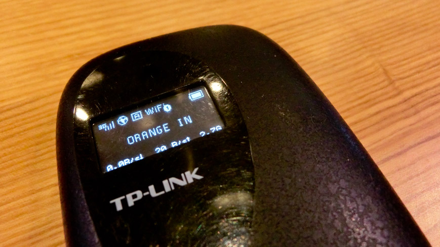 Bild: Display am TP-LINK mobiler W-LAN Router