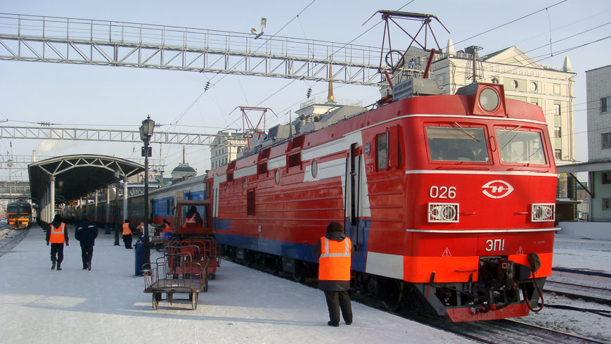 Bild: Lokomotive der Transsibirischen Eisenbahn