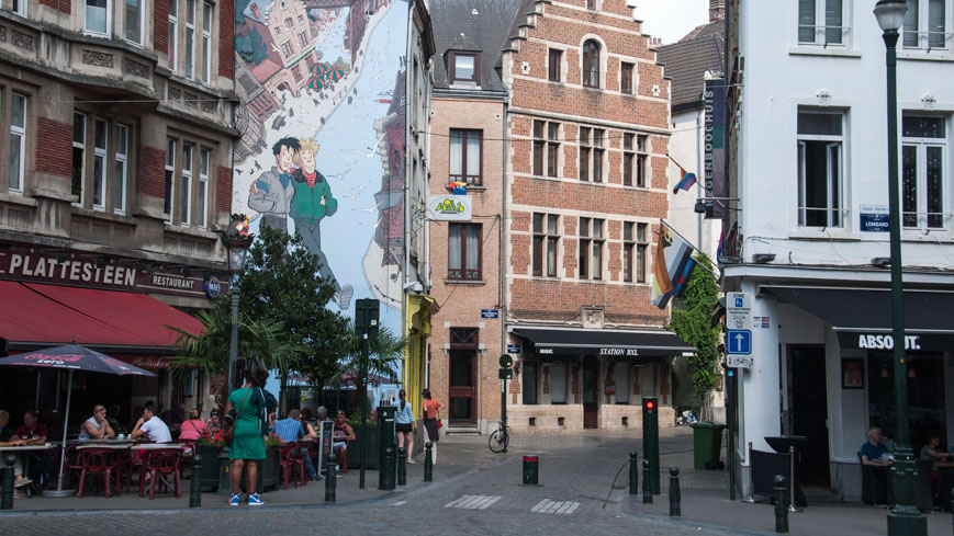 Bild: Graffiti im Gay-Area in Brüssel