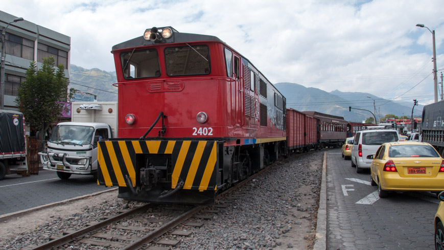 Bild: Zug in Ibarra in Ecuador