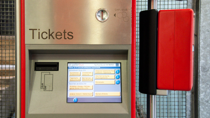 Bild: Ticketautomat Mühleggbahn