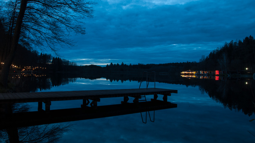 Bild: Holzöstersee bei Nacht