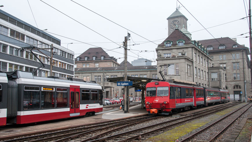 Bild: Bahnhof der Appenzeller Bahn in St. Gallen