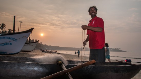 Bild: Fischer in Palolem Beach