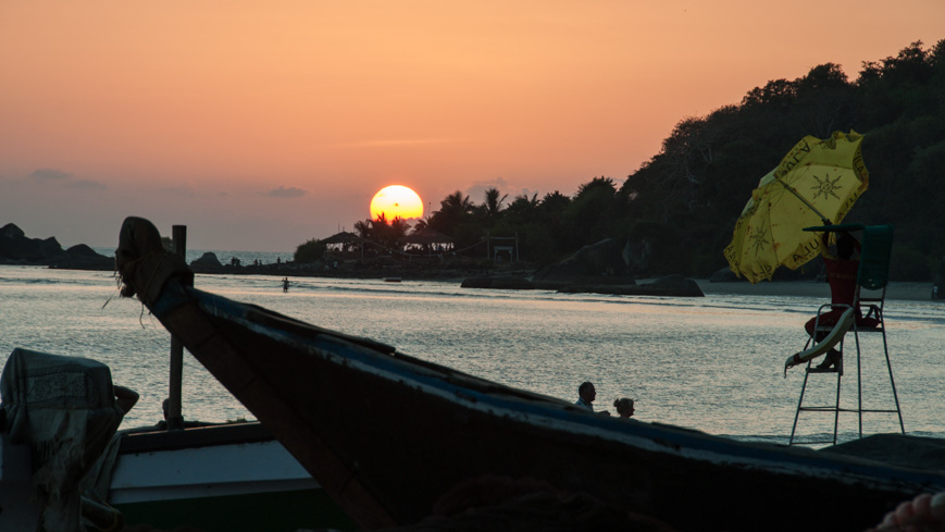 Bild: Sonnenuntergang in Palolem Beach in Goa