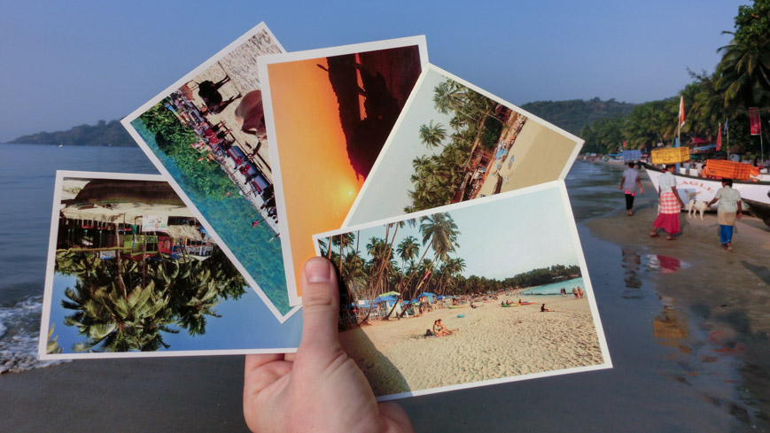 Bild: Ansichtskarten aus Palolem in Goa