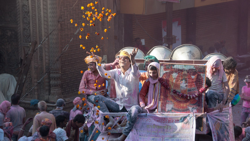 Bild: Holi in Mathura, Uttar Pradesh, Indien