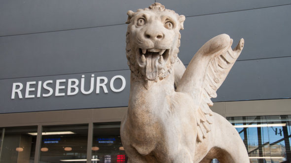 Markuslöwe - Treffpunkt in Wien Hauptbahnhof