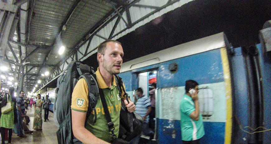 Bild: Gerhard zum Zug in Indien