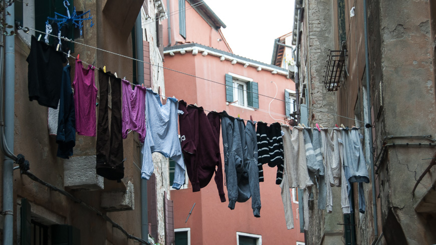 Bild: Wäscheleine in Venedig