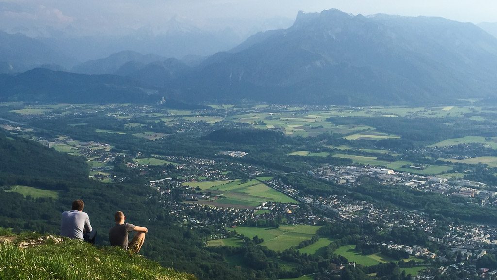 Blick vom Gaisberg auf Salzburg