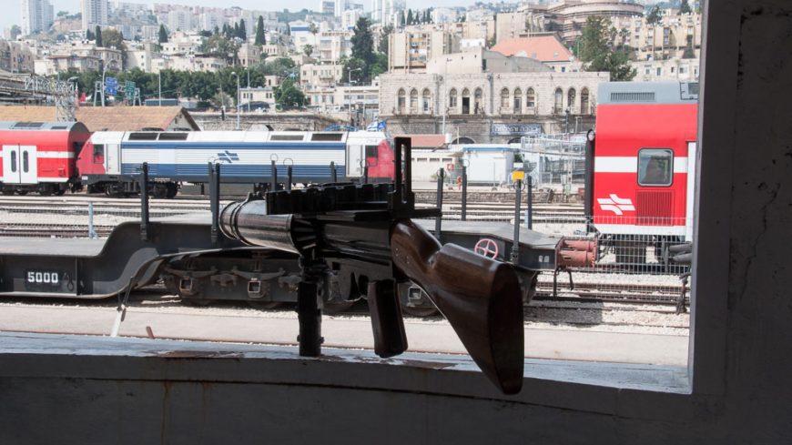 Britischer Panzerwaggon im Israelischen Eisenbahnmuseum Haifa