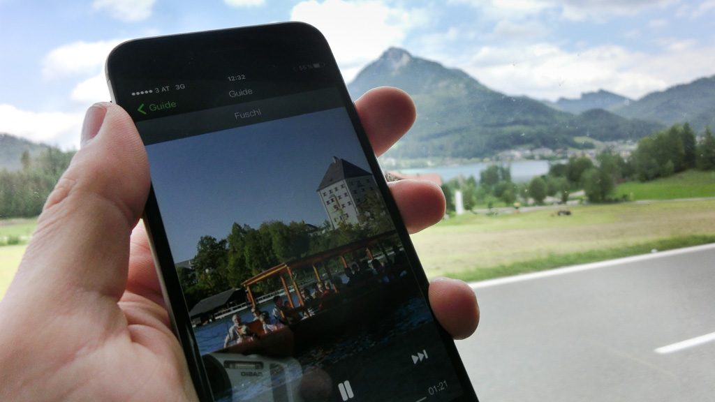 Salzburg Verkehr Linie 150 Audioguide bei Fuschl