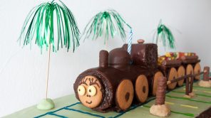 Zug-Torte zum Reiseblog-Geburtstag
