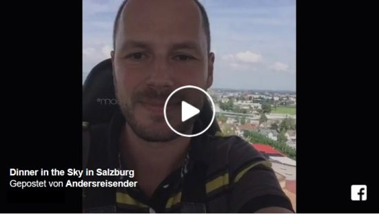 Live-Video Dinner in the Sky in Salzburg