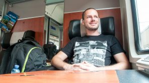 Gerhard Liebenberger im Zug