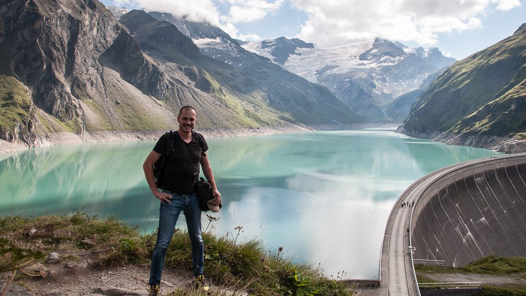 Gerhard Liebenberger bei den Kaprun Hochgebirgsstauseen