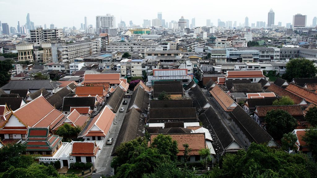 Blick auf Bangkok von oben vom Golden Mount Bangkok