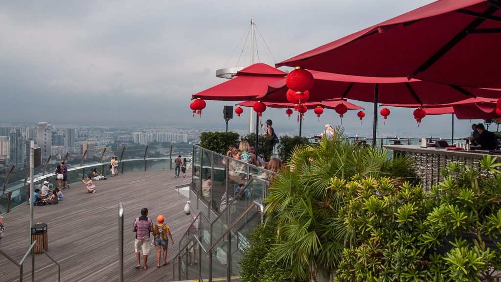 Observation-Deck im Marina Bay Sands Hotel Skypark