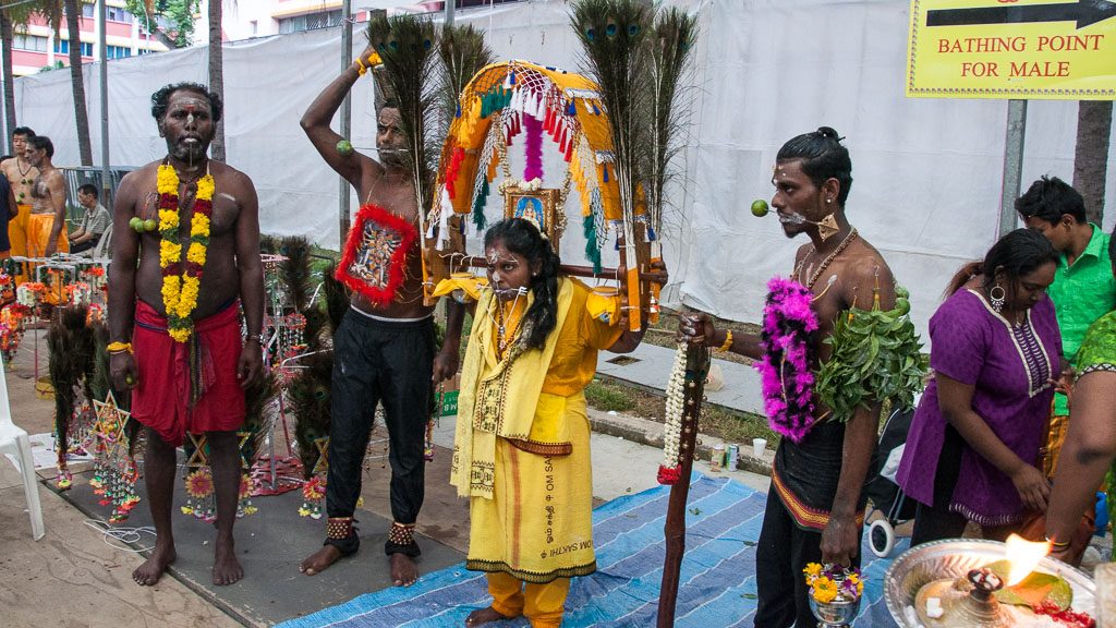 Thaipusam im Sri Srinivasa Perumal Tempel in Singapur