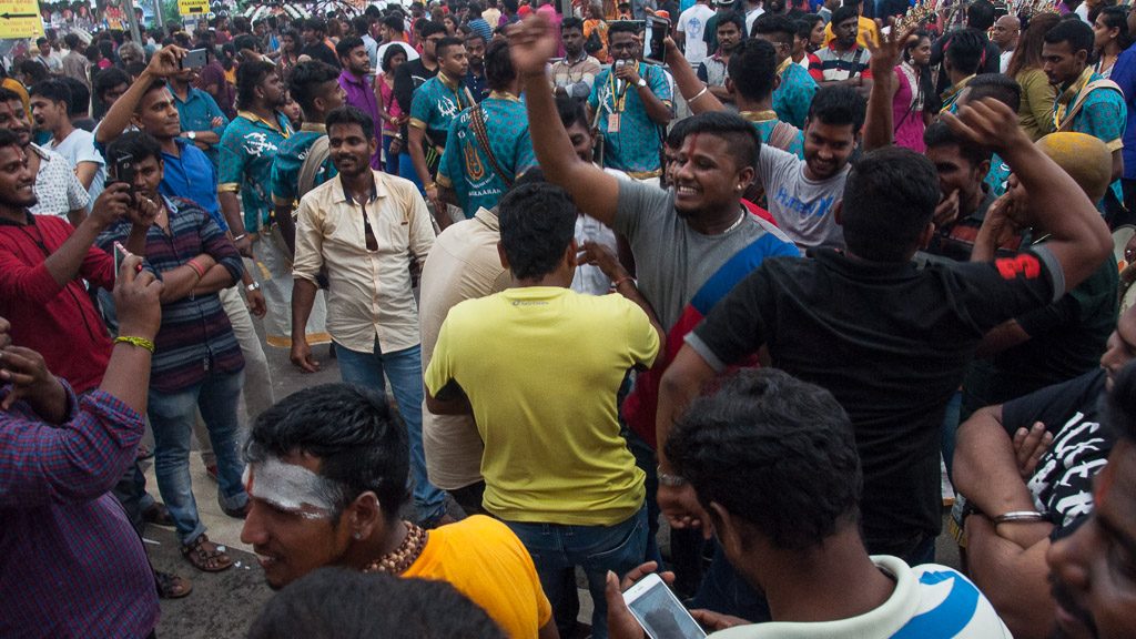 Thaipusam im Sri Srinivasa Perumal Tempel in Singapur