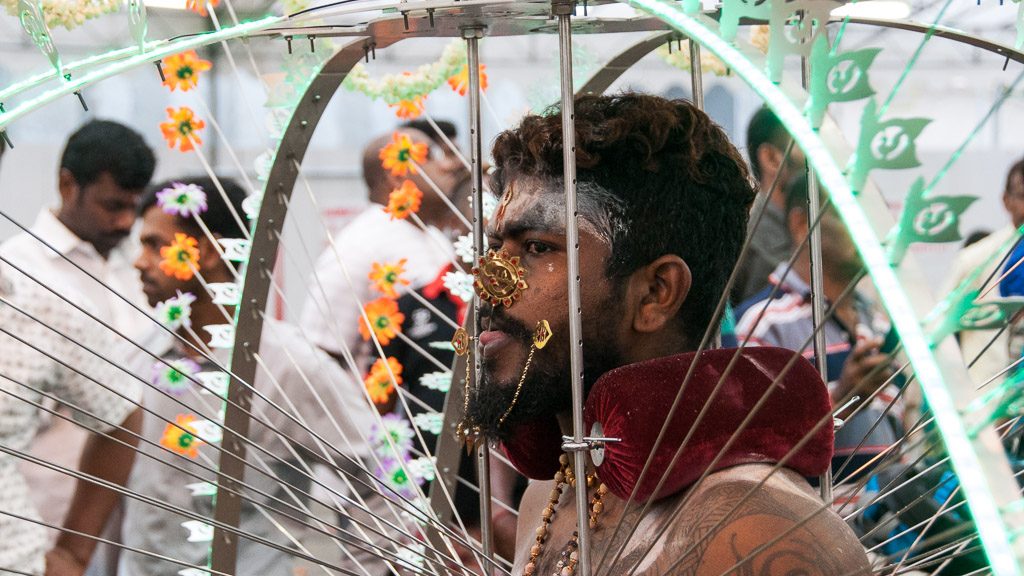 Vorbereitung für Thaipusam in Singapur