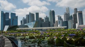 Downtown und Marina Bay in Singapur