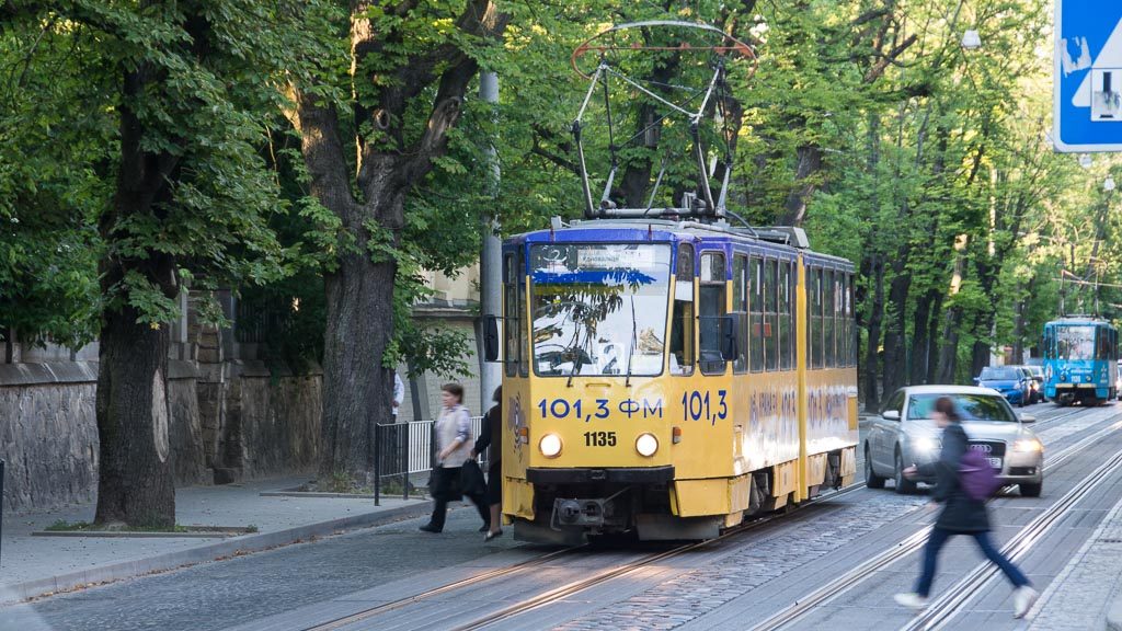 Tatra KT4 Straßenbahn in Lemberg