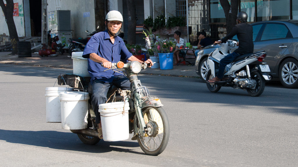 Lustiges Moped in Vietnam
