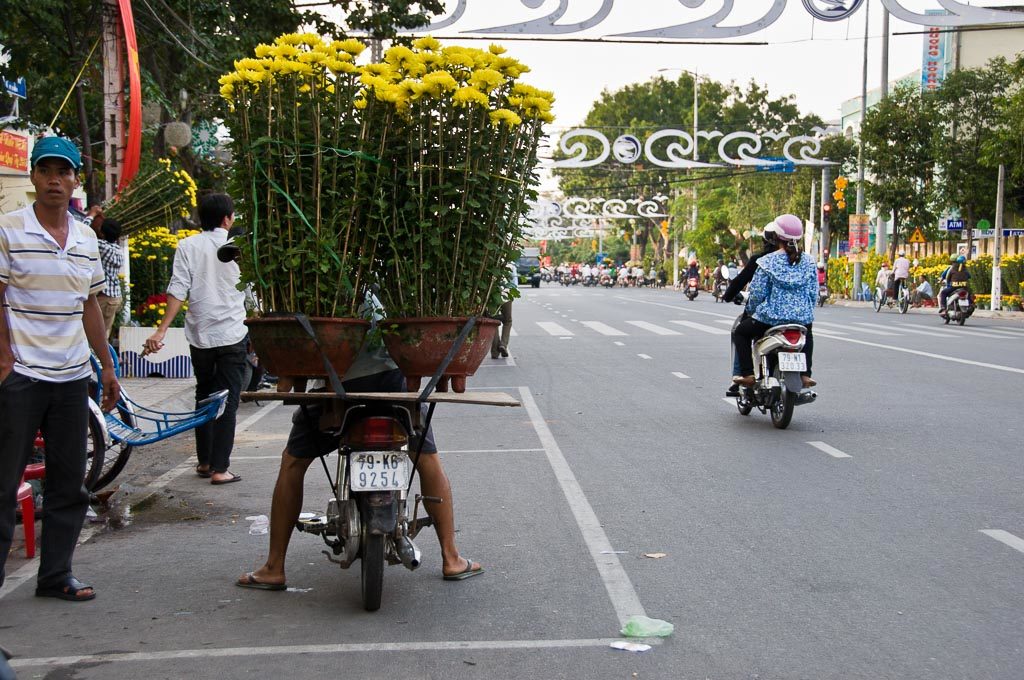 Lustiges Moped in Vietnam