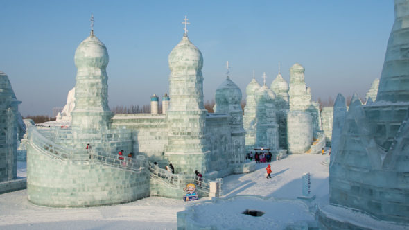Orthodoxe Kirche in der Harbin Ice & Snow World