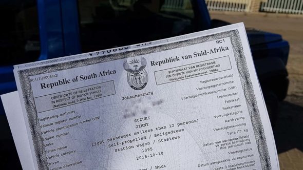 Bestätigung der Autovermietung für die Fahrt mit dem Auto durch Lesotho