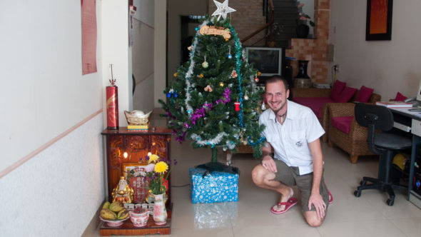 Andersreisender Weihnachten in Vietnam
