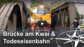 Brücke am Kwai und Todeseisenbahn in Thailand - Video