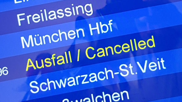 Zug Ausfall - cancelled